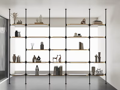 Modern Bookshelf Stainless Steel Storage Rack Minimalist Stainless Steel Storage Rack Stainless Steel Rack Book Metal Fixed Storage Rack Ornament Combination 3d model