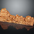 Rocky Terrain With Layered Brown Rock Structure Natural Texture And Detailed Formation