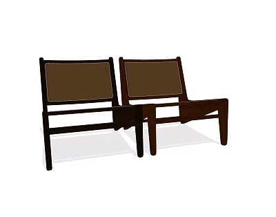 Modern Leisure Chair Natural Rattan Leisure Chair 3d model