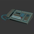 Vintage Landline Telephone With Numeric Keypad LCD Display And Coiled Handset Cord