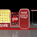 Red Coca Cola Themed Photo Check In Spot With Emoji Wall And Swing