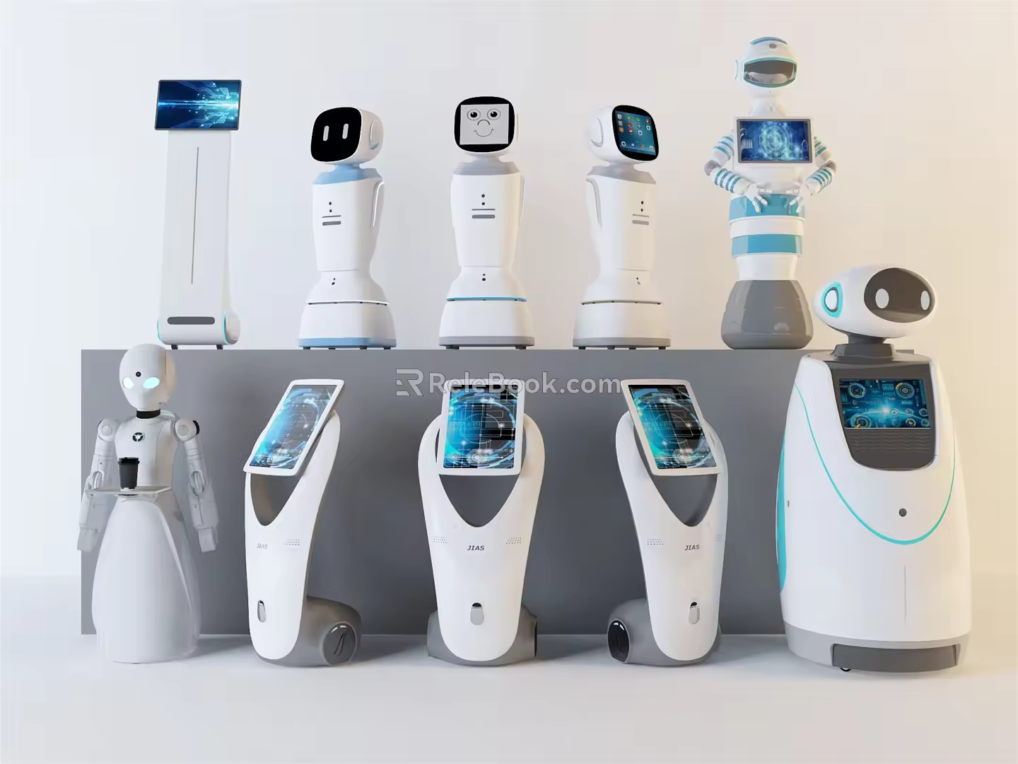 Modern Robot Service Robot Home Robot Intelligent Robot Navigation Robot Shopping Guide Robot 3d model