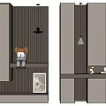 Modern shoe cabinet 3d model