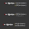 Multiple Modern Military Missiles Mounted on Launchers Defense Weapon System