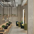 Qipao Themed Clothing Store Interior Featuring Mannequins Wooden Tables Ceiling Lights And Lotus Pattern Floor