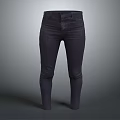 Dark Slim Fit Denim Jeans With High Waist Design For Casual Fashion