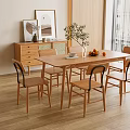 Modern Dining Table and Chair Combination 3d model
