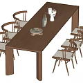 Dining Table and Chair Combination Log Style Dining Table and Chair Combination 3d model