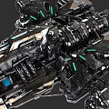 Futuristic Car Design Featuring Intricate Mechanical Structure And Green Accent Lights