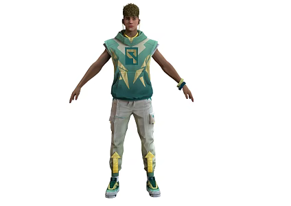 Cartoon Man Fashion Boy Sports Characters Modern Characters Student Game Characters Young Anime Boy 3d model