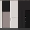 Elegant Modern Two Elevators With Metal Doors Marble Walls And Signage