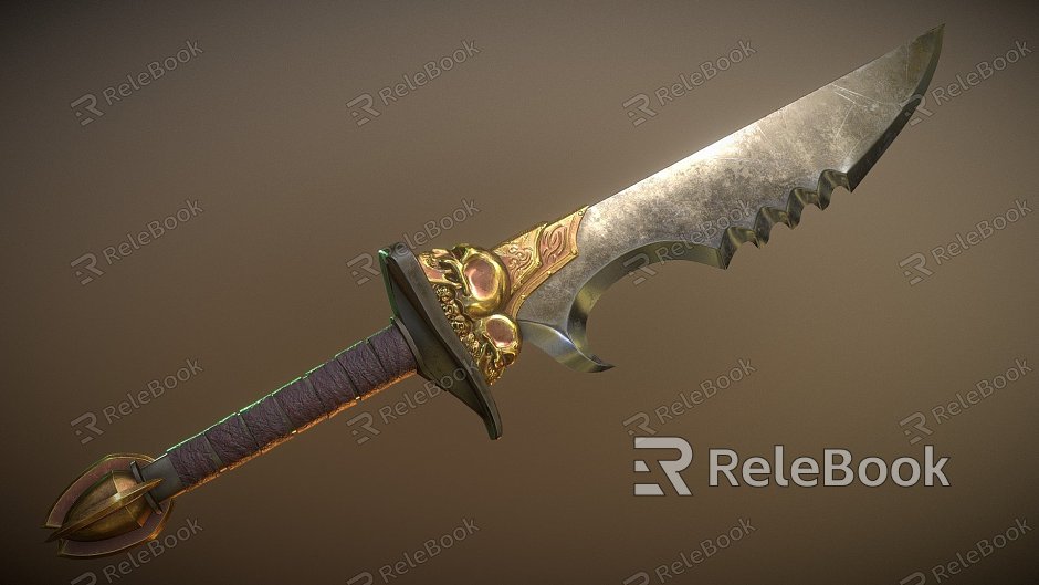 gold one-handed sword model