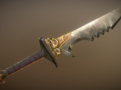 gold one-handed sword model