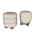 Sofa Stool Shoe Changing Stool Dressing Stool Round Stool 3d model