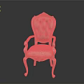Elegant Classic Armchair with Tufted Backrest Carved Legs and Light Upholstered Seat