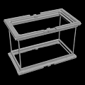 Grey Two Layer Frame Structure With Rectangular Design And Support Columns