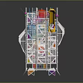 Colorful Multi Level Playground Equipment With Slide Ladder And Geometric Panels