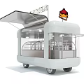 Mobile dining car 3d model