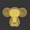The image focuses on a cartoon monkey with large ears, not a train, so it's impossible to generate a train-themed title based on the provided picture information.
