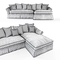 Modern Multiplayer Sofa Milton Brand Multiplayer Sofa Brand Multiplayer Sofa 3d model