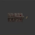 Red Industrial Factory Building With Two Story Structure Corrugated Metal Roof And Crane