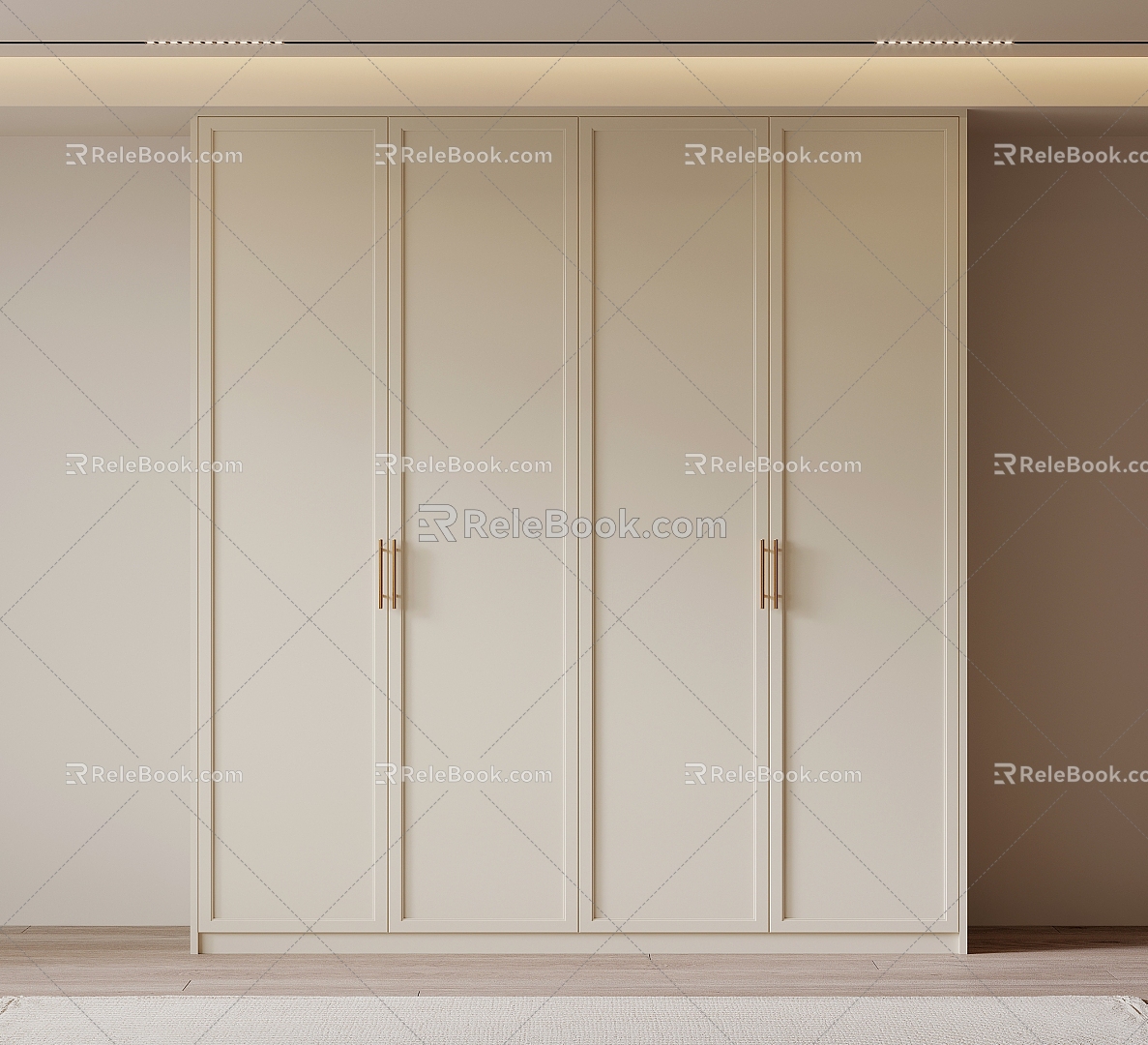 French Cream Wardrobe 3d model