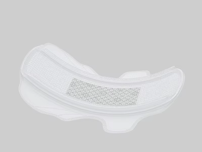White Soft Protective Mask Featuring Breathable Mesh Filter Layer Design 3d model