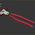 Professional Hardware Tool Pliers with Red Handles for DIY and Workshop Use