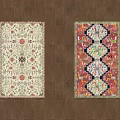 Square Rugs With Various Patterns And Colorful Designs For Home Decor 3d model