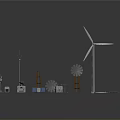 Renewable Energy Technology Models With Wind Turbines And Solar Panels