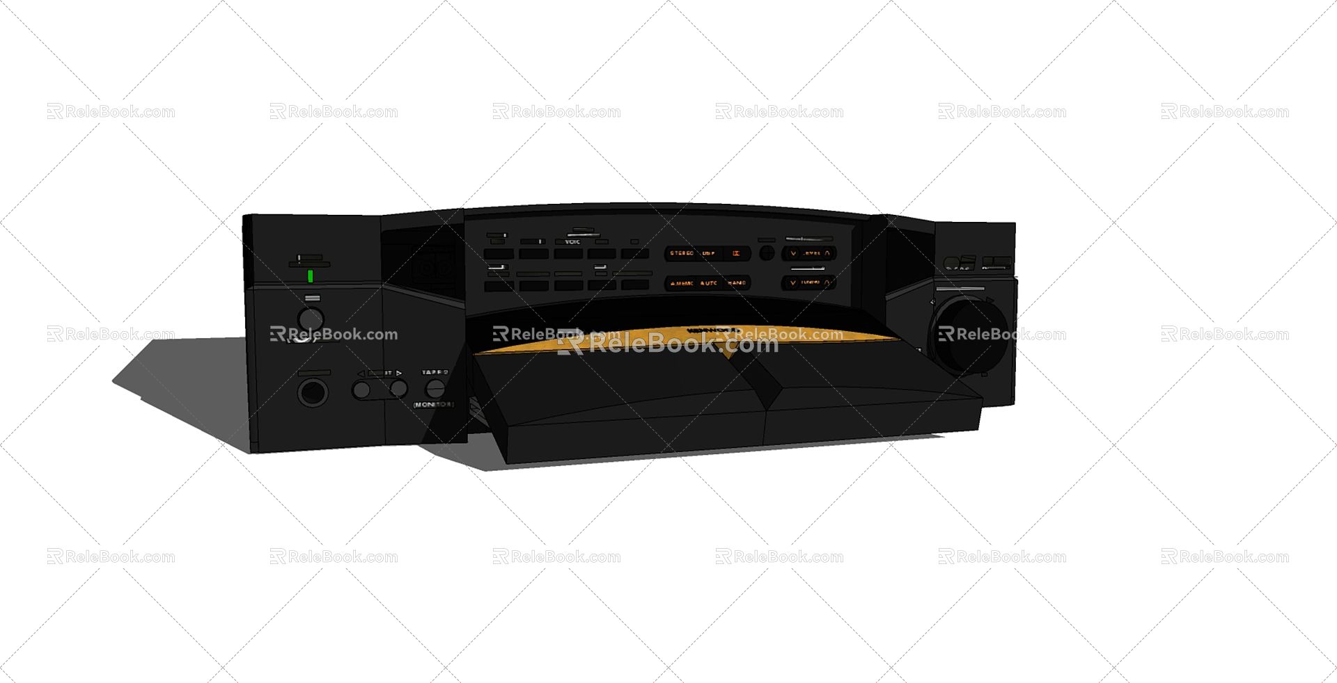 Modern audio video player audio 3d model