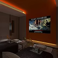 Serene SPA Sauna Room With Massage Beds Mountain Landscape And Warm Lighting