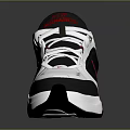 Modern Nike Sneakers In White Black And Red With Classic Laces And Rubber Sole