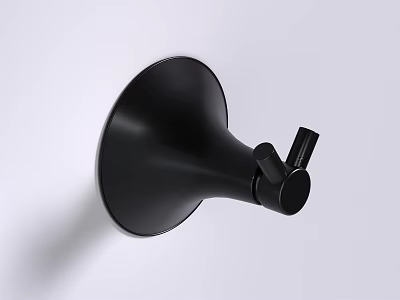 Black Modern Wall Mounted Hook With Sleek Design For Home Decorative Use 3d model