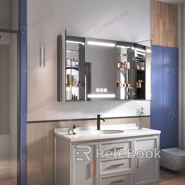 Bathroom mirror cabinet model