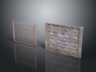 Steel Wire Mesh Steel Mesh Anti-penetration Mesh Protection Mesh Wire Fence Wire Fence Anti-turnover Mesh Wire Mesh 3d model