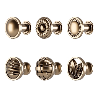 Light Luxury Cabinet Handle Door Handle Combination 3d model