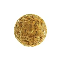 Golden Spherical Decorative Ornament Made Of Intricate Leaf Like Structure