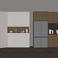 Modern Sideboard Refrigerator Combination 3d model