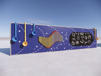 Modern landscape wall Children's landscape wall 3d model