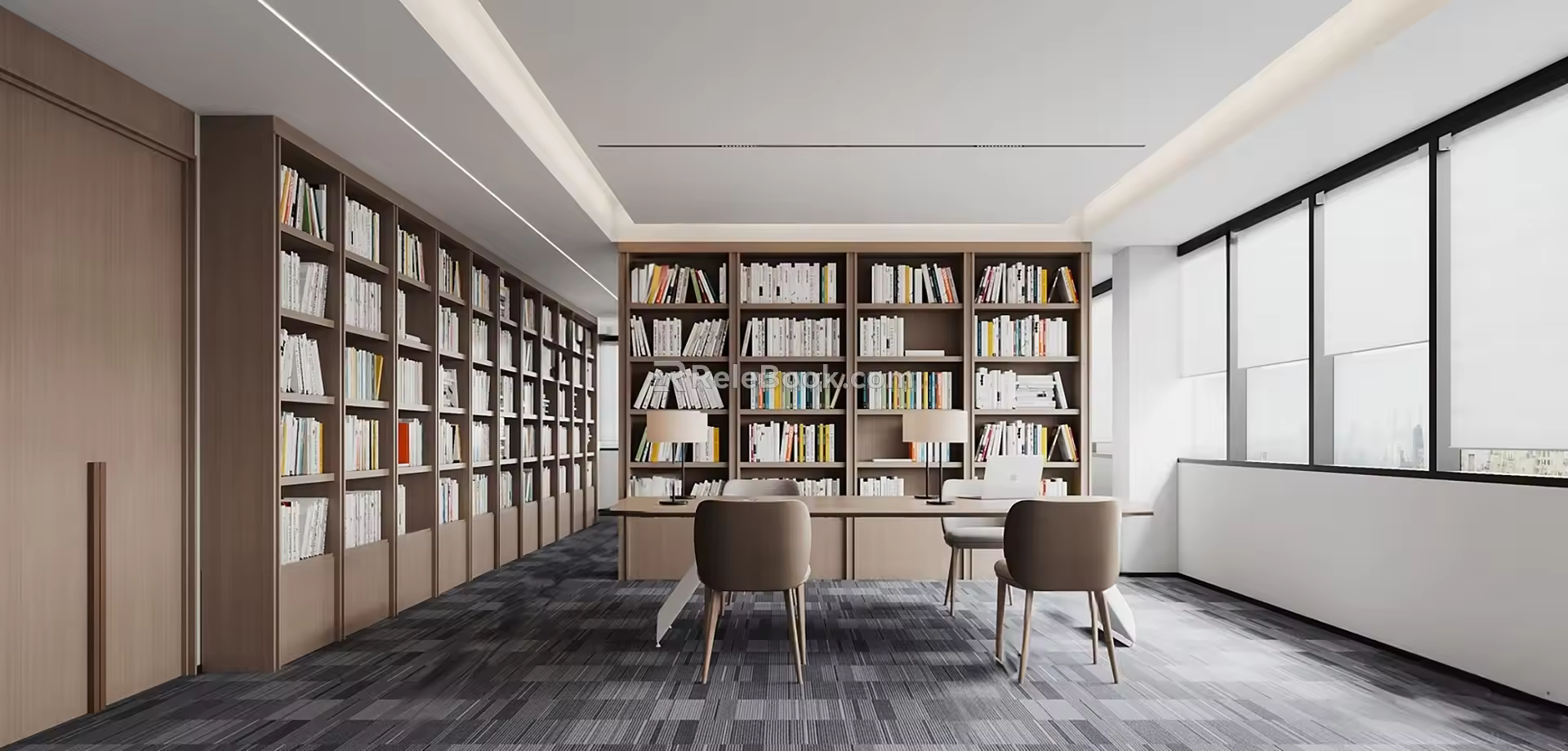 Modern Library Reading Room 3d model