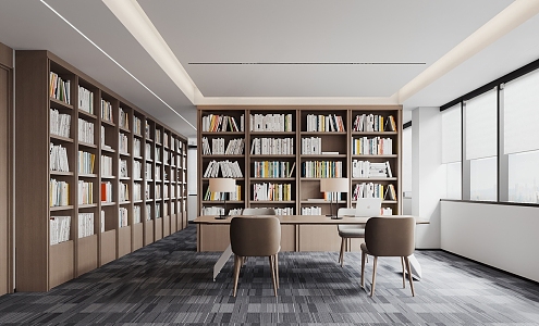 Modern Library Reading Room 3d model