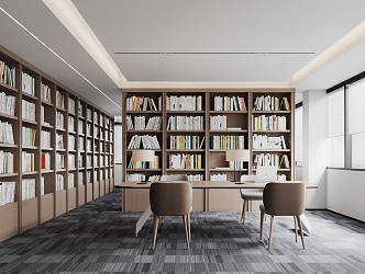 Modern Library Reading Room 3d model