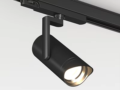Modern Black Track Mounted Spotlight For Indoor Ceiling Lighting With Bright Glow 3d model