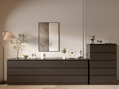 Modern Black Entrance Cabinet Sideboard Cabinet Balcony Cabinet Storage Cabinet Entrance Cabinet model