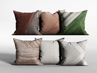 Modern pillow combination 3d model