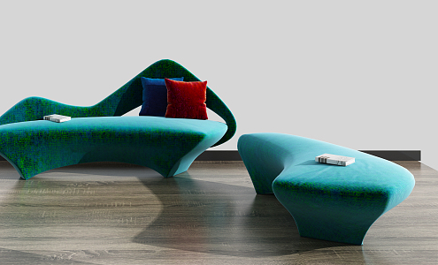 Modern shaped sofa 3d model