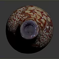 Sculptural Carving Vase With Vibrant Red Purple Orange Colorful Speckled Artistic Design