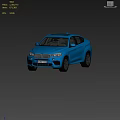 Blue BMW SUV Cruising On Scenic Curved Mountain Road With Green Trees