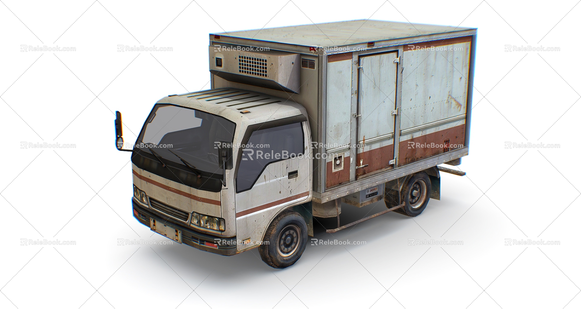 Truck truck box car container truck box truck freezer car low face number low model simple model game sub-era film and television level super realistic 3d model